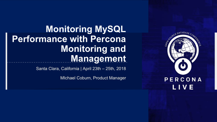 monitoring mysql performance with percona monitoring and
