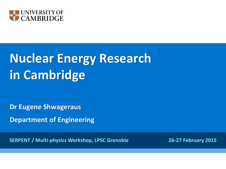 nuclear energy research