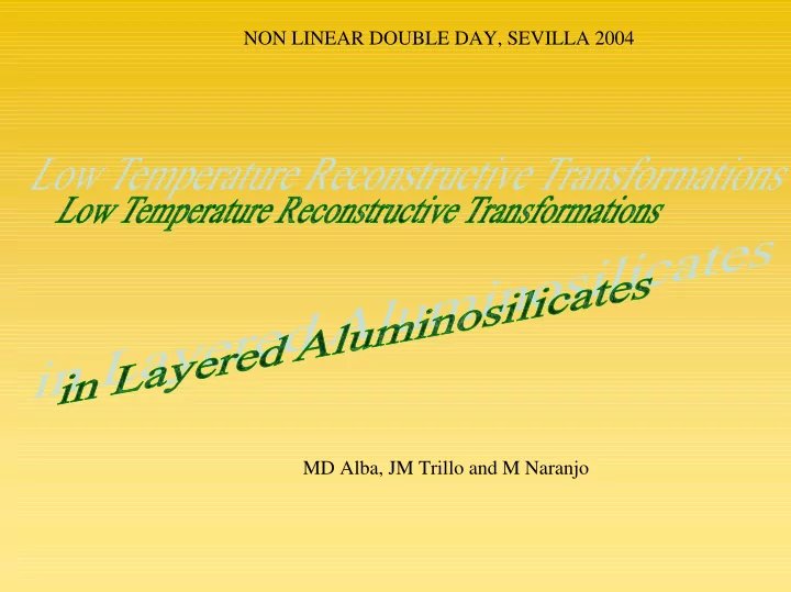 non linear double day sevilla 2004 md alba jm trillo and
