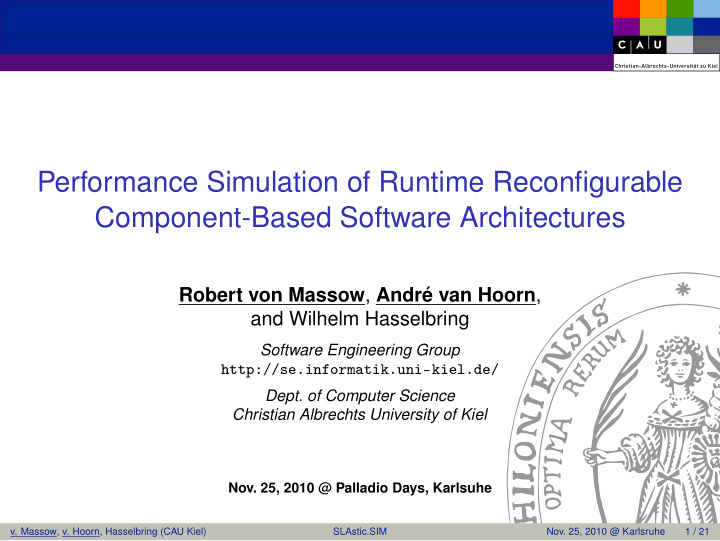 performance simulation of runtime reconfigurable