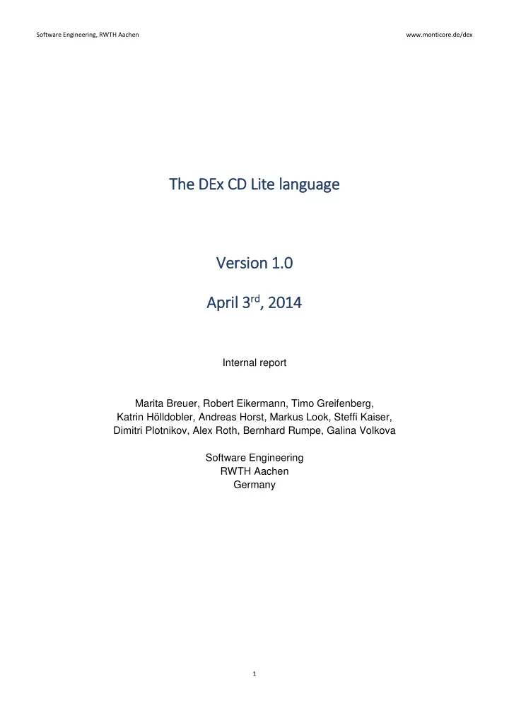 th the d dex ex cd lite lang ngua uage ver version 1 1 0