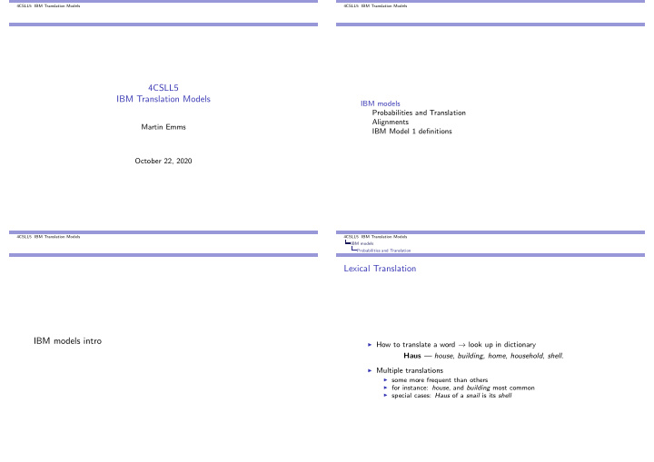 4csll5 ibm translation models