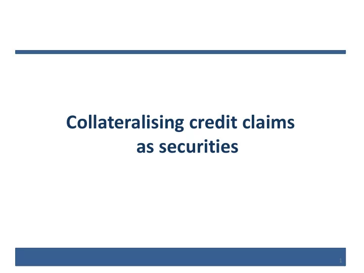 as securities
