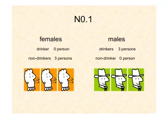 N0.1  females                          males  drinker  0 person  drinkers  3 persons  non-drinkers