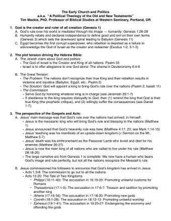 C. A Christians ultimately loyalty is to the risen king Jesus who is the true Lord over all