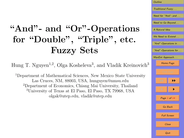 and and or operations