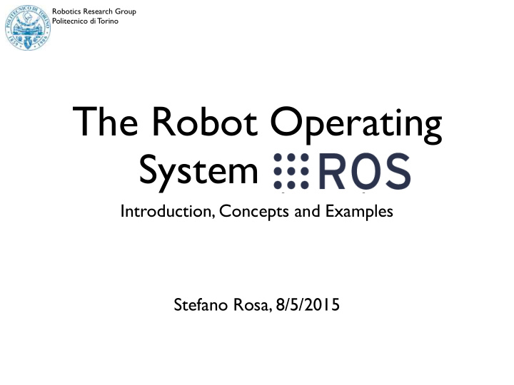 the robot operating system ros