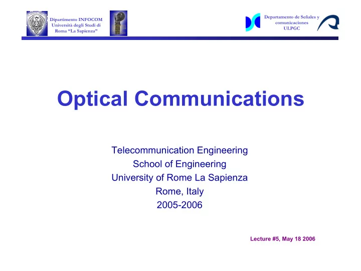 optical communications