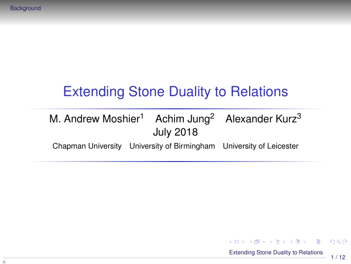 extending stone duality to relations