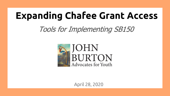 expanding chafee grant access