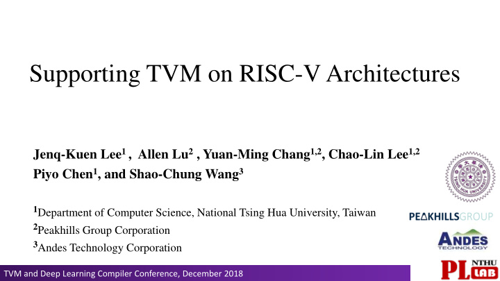 supporting tvm on risc v architectures