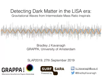 Detecting Dark Matter in the LISA era:  Gravitational Waves from Intermediate Mass Ratio Inspirals
