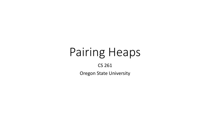 pairing heaps