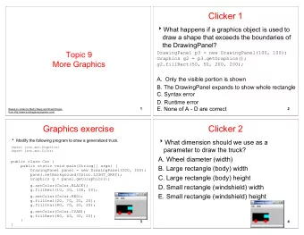 Clicker 1  What happens if a graphics object is used to  draw a shape that exceeds the boundaries