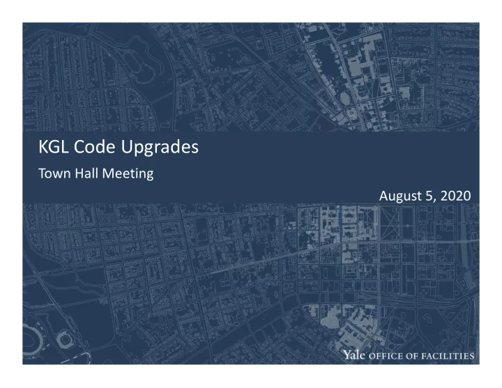 kgl code upgrades
