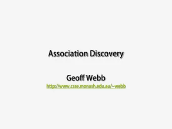 intro  associations  frequent patterns