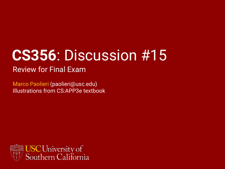 cs356 discussion 15
