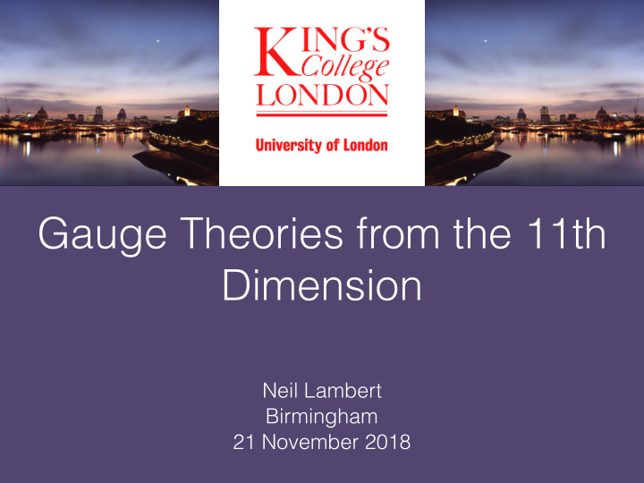 gauge theories from the 11th dimension