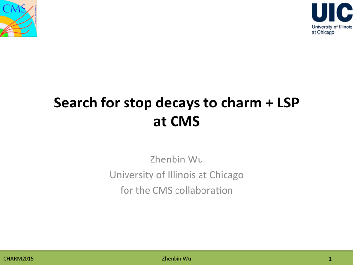 search for stop decays to charm lsp at cms