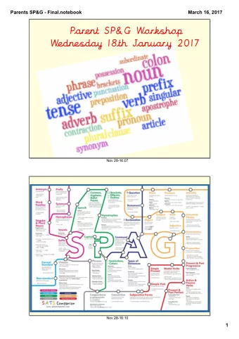 ParentSP&amp;GWorkshop  Wednesday18thJanuary2017  Nov 2816:07  Nov 2816:10  1