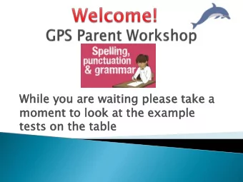 tes  ests  s on the  e tabl  ble  Pa  Paren  rent  t Wo  Works  kshop  hop  (KS  KS2)  2) th March