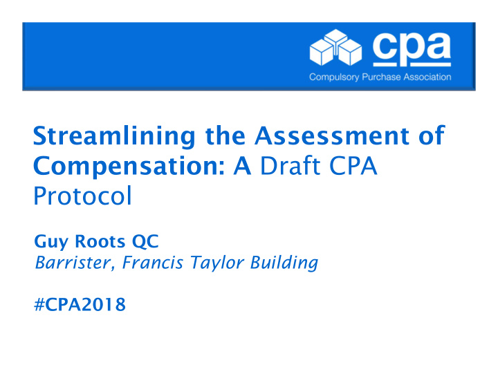 streamlining the assessment of compensation a draft cpa