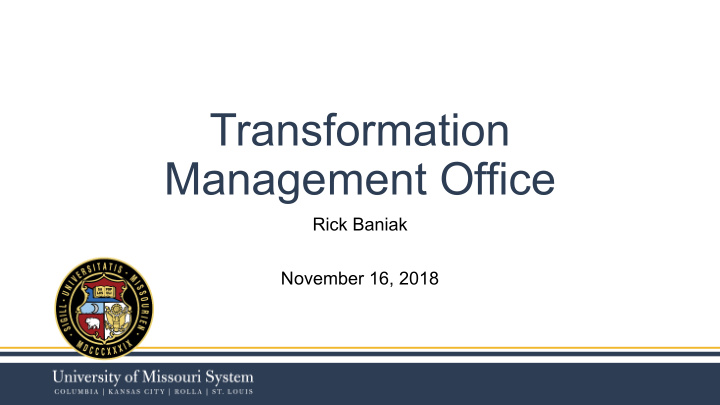 transformation management office