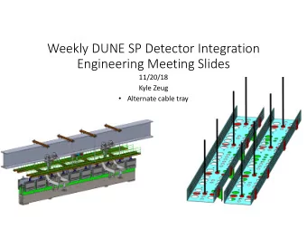 Weekly DUNE SP Detector Integration  Engineering Meeting Slides  11/20/18  Kyle Zeug  Alternate