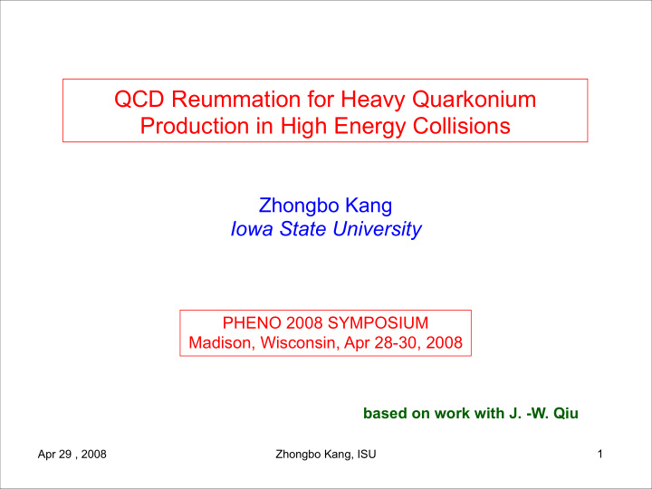 qcd reummation for heavy quarkonium production in high