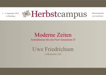 Moderne Zeiten Architekturen fr eine Next Generation IT  Uwe Friedrichsen  codecentric AG @ufried