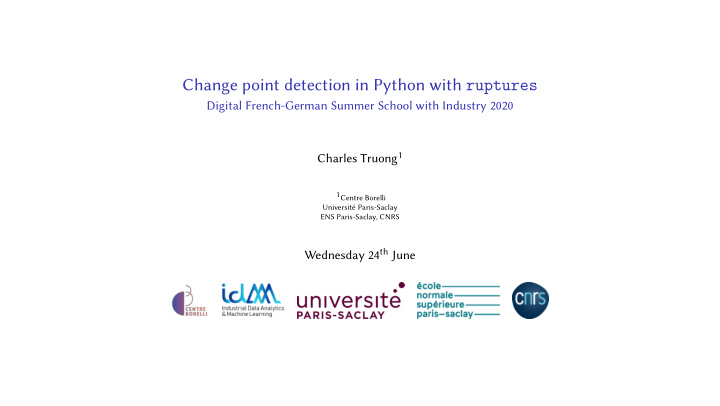 change point detection in python with ruptures