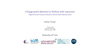 Change point detection in Python with ruptures  Digital French-German Summer School with Industry