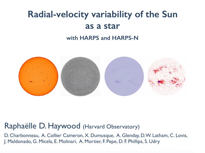 radial velocity variability of the sun as a star