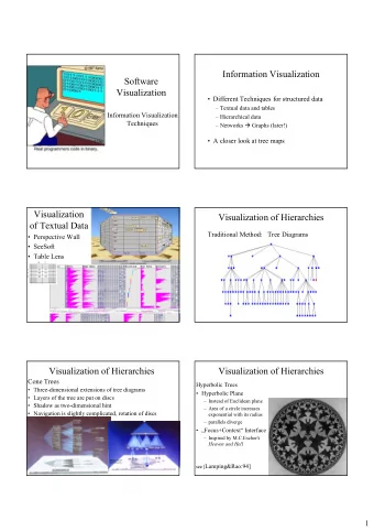 Information Visualization  Software  Visualization   Different Techniques for structured data