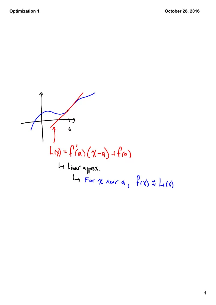 optimization 1 october 28 2016 1 optimization 1 october