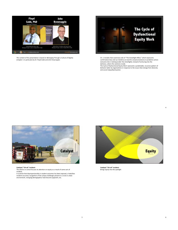 the content of this presentation is based on belonging