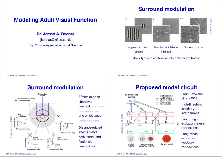 surround modulation