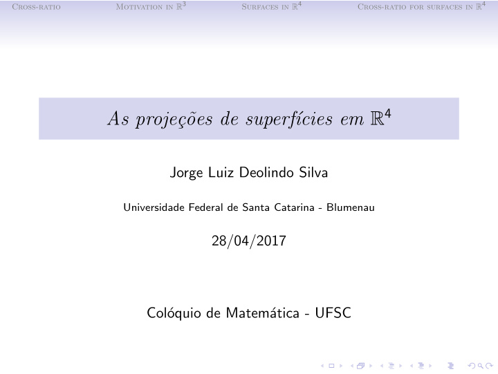 as proje c oes de superf