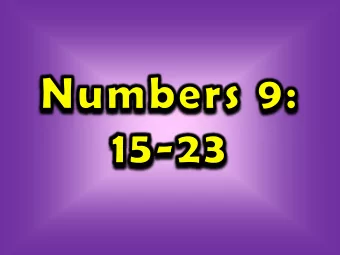 On the day the  tabernacle was set  up, the cloud covered  the tabernacle, the  tent of the