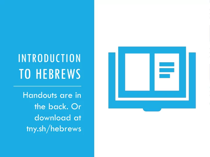 to hebrews