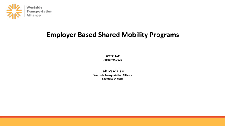 employer based shared mobility programs