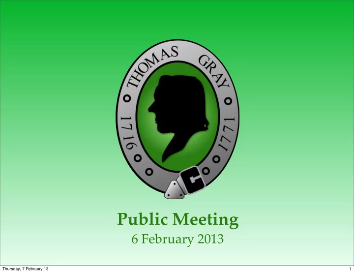 public meeting