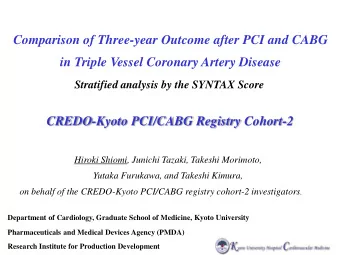 Comparison of Three-year Outcome after PCI and CABG  in Triple Vessel Coronary Artery Disease