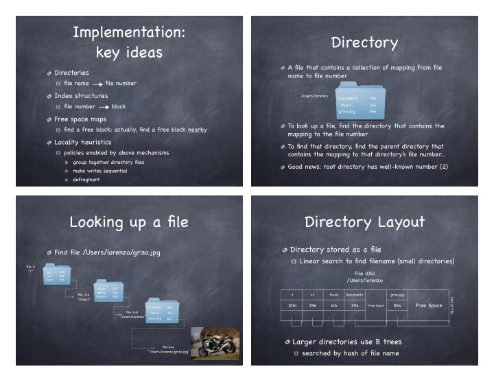 implementation directory key ideas