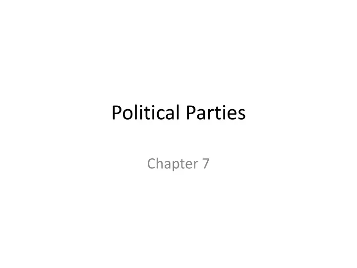 political parties