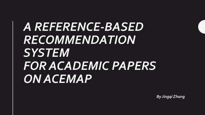 a reference based recommendation system for academic