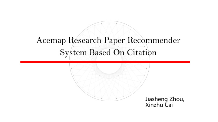 acemap research paper recommender system based on citation