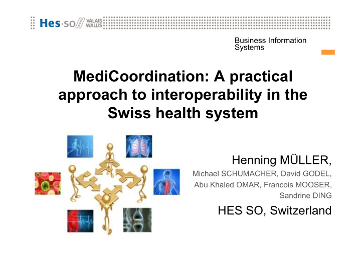 medicoordination a practical approach to interoperability