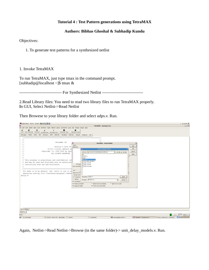 tutorial 4 test pattern generations using tetramax