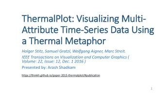 ThermalPlot: Visualizing Multi-  Attribute Time-Series Data Using  a Thermal Metaphor  Holger